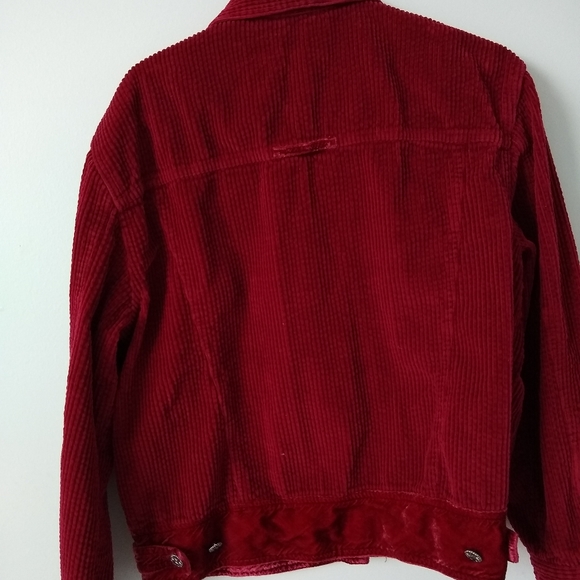 Red crushed velvet jacket - Picture 4 of 4